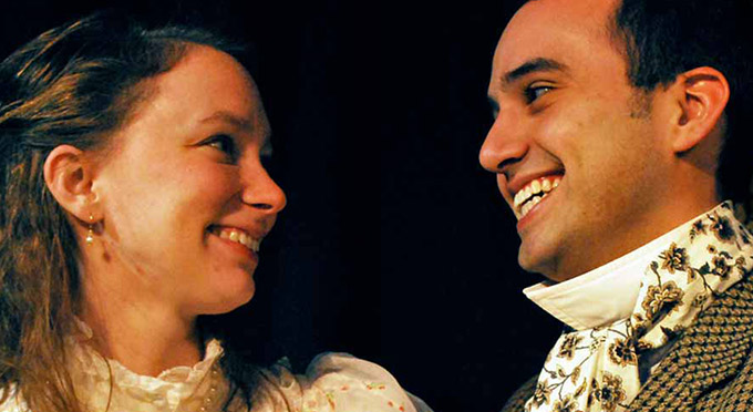 Beth Josephson Simons and Rudy Frias in Oscar Wilde's The Importance of Being Ernest.
