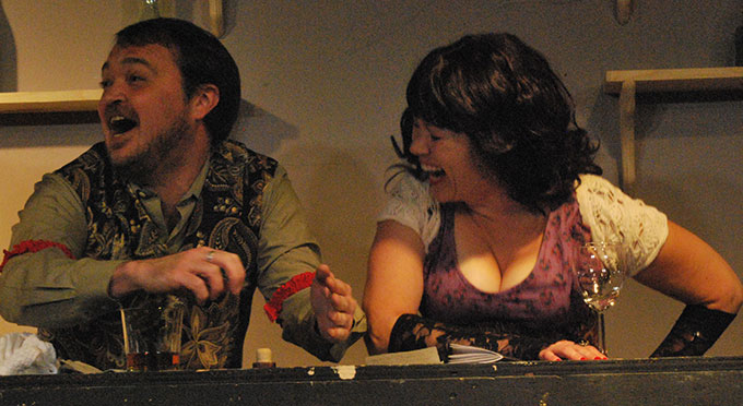 Ryan Heitkamp and Britt Kline in Steve Martin's Picasso at the Lapin Agile.