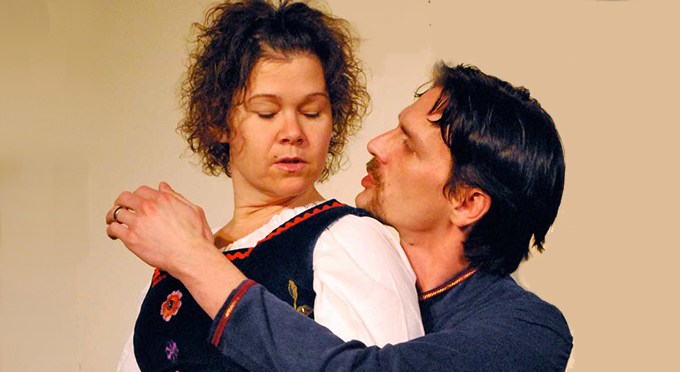 Britt Kline and Jeff Potts in Arms and the Man by George Bernard Shaw.